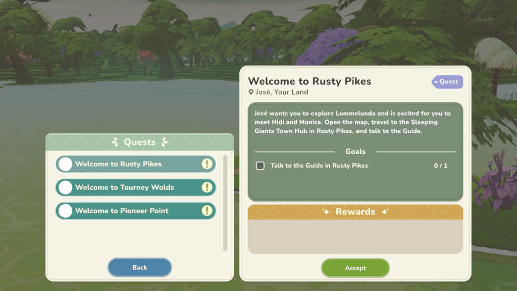The town hub quests given by Jose.