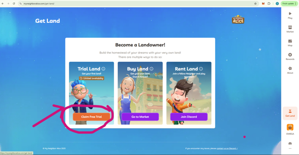 Claim your free Trial Land to rent.